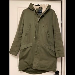 Men’ Frank & Oak Green Parka Medium